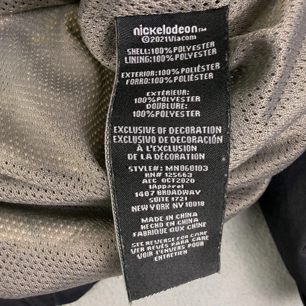 Members Only Nickelodeon Rugrats Windbreaker Jacket Size M Black